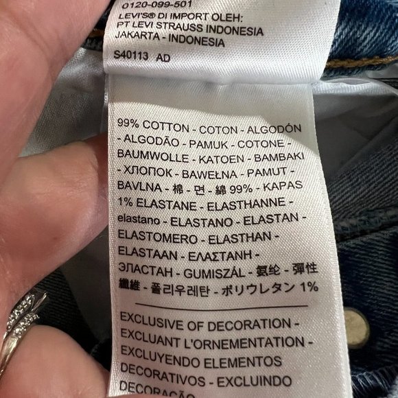 Levi's Women's Wedgie Fit High Rise Straight Leg Jeans Ankle Tango Blue sz 32x26 - Picture 12 of 12